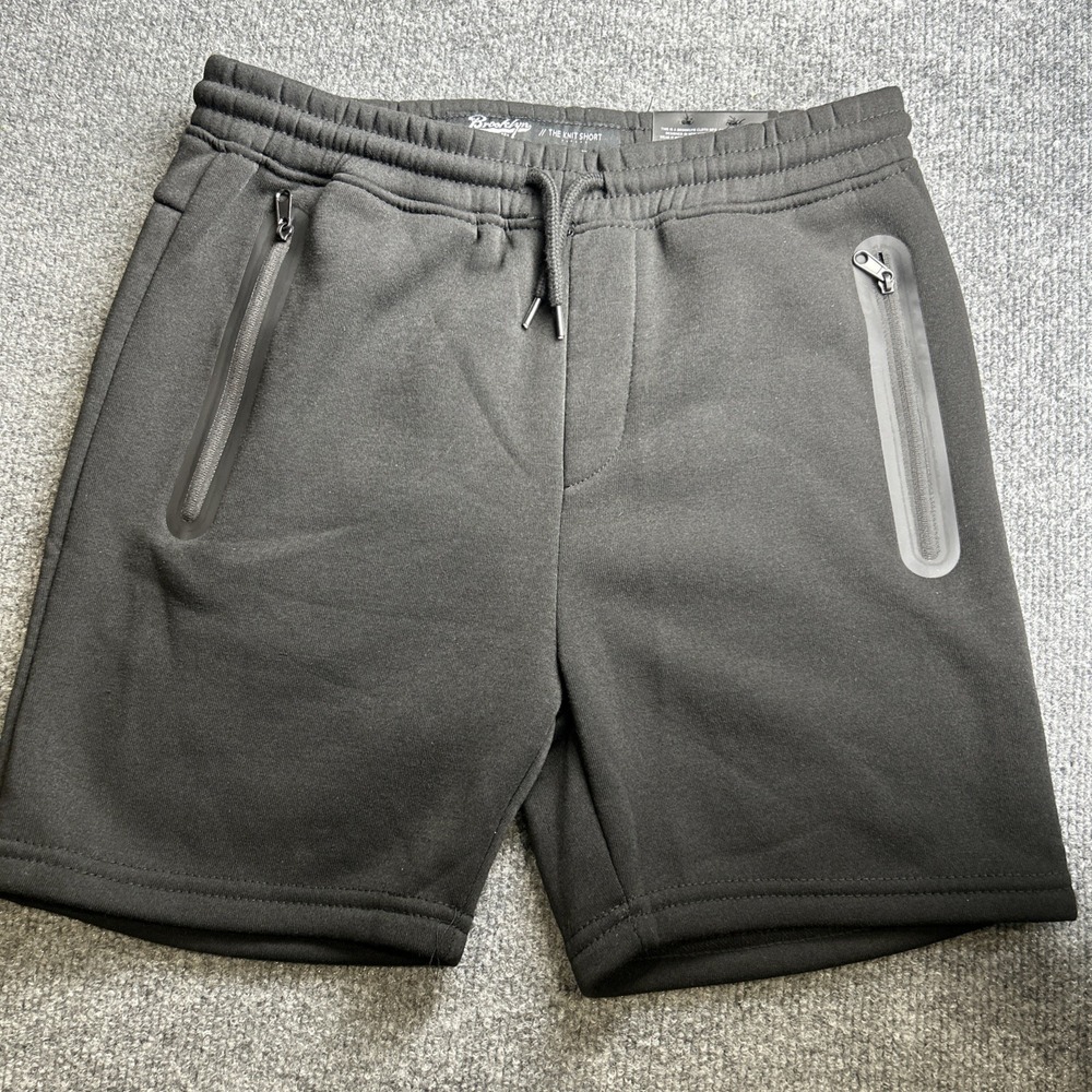 Brooklyn Cloth The Knit Short Boys Large 14/16 Black Shorts New 1219